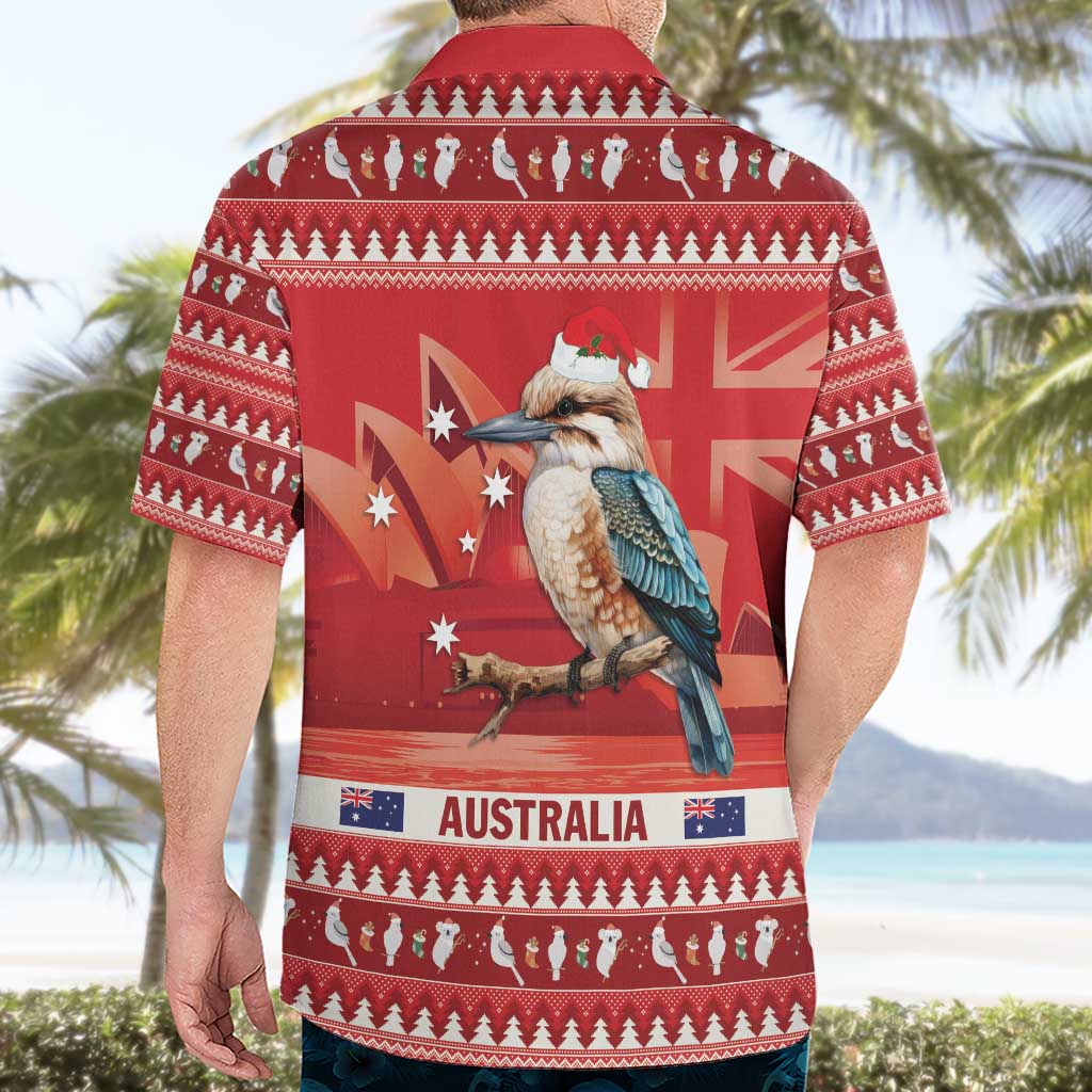 Aussie Kookaburra Hawaiian Shirt Merry Christmas Red Style