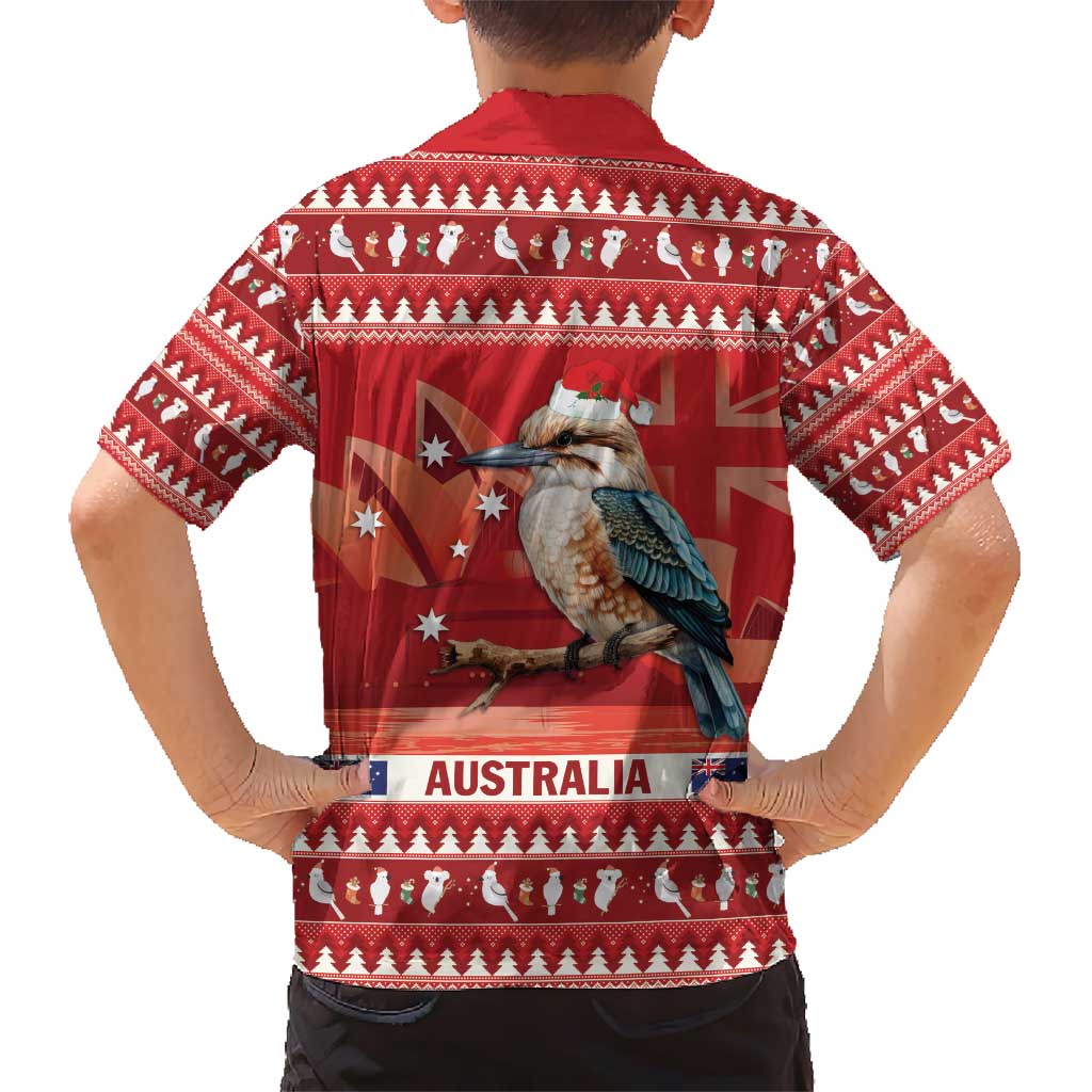 Aussie Kookaburra Hawaiian Shirt Merry Christmas Red Style