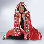 Aussie Kookaburra Hooded Blanket Merry Christmas Red Style