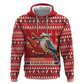 Aussie Kookaburra Hoodie Merry Christmas Red Style