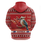 Aussie Kookaburra Hoodie Merry Christmas Red Style