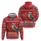 Aussie Kookaburra Hoodie Merry Christmas Red Style