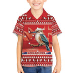 Aussie Kookaburra Kid Hawaiian Shirt Merry Christmas Red Style