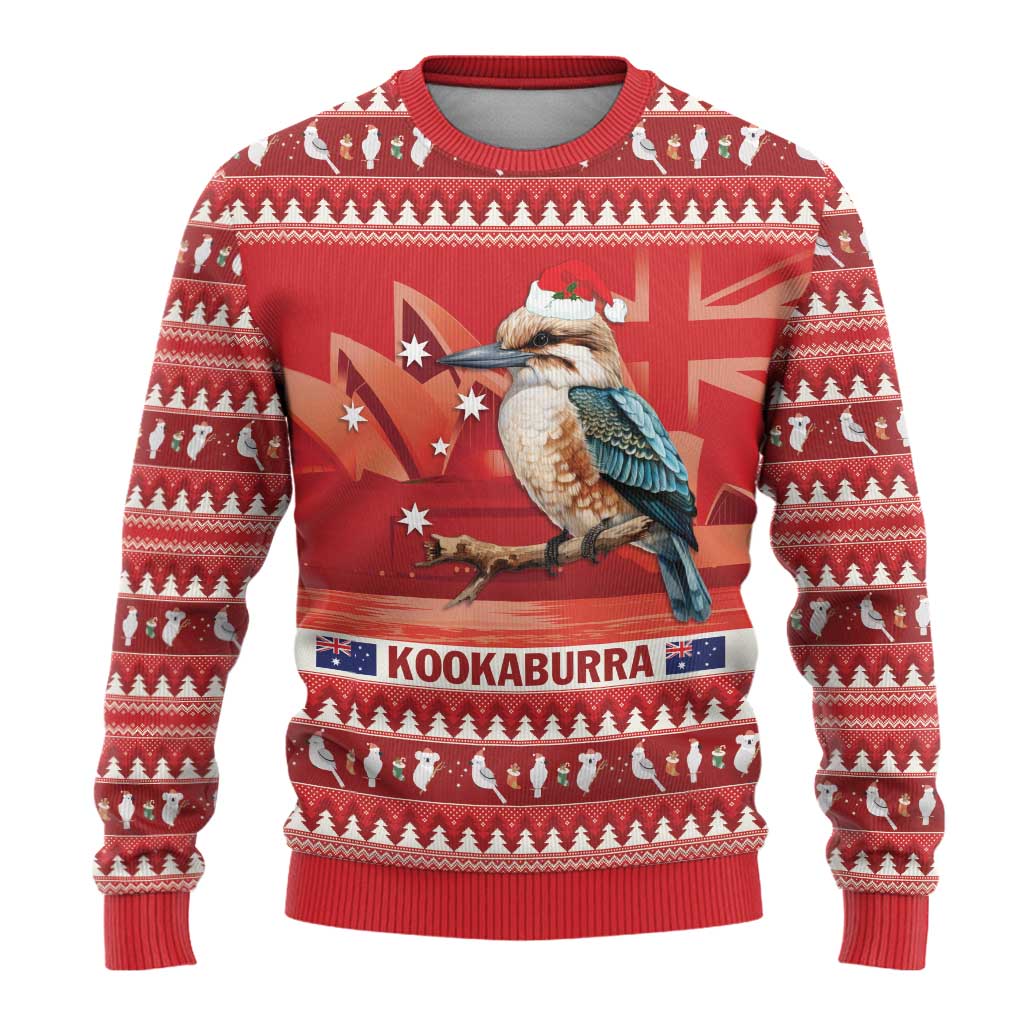 Aussie Kookaburra Ugly Christmas Sweater Merry Christmas Red Style
