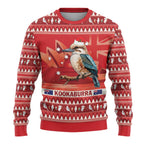 Aussie Kookaburra Ugly Christmas Sweater Merry Christmas Red Style