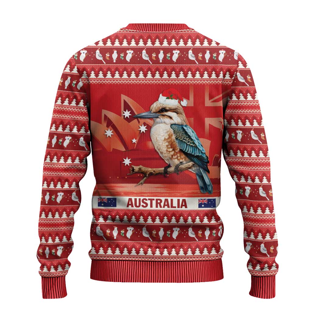 Aussie Kookaburra Ugly Christmas Sweater Merry Christmas Red Style