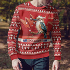 Aussie Kookaburra Ugly Christmas Sweater Merry Christmas Red Style