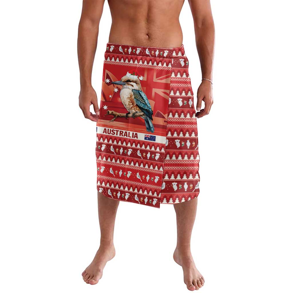 Aussie Kookaburra Lavalava Merry Christmas Red Style