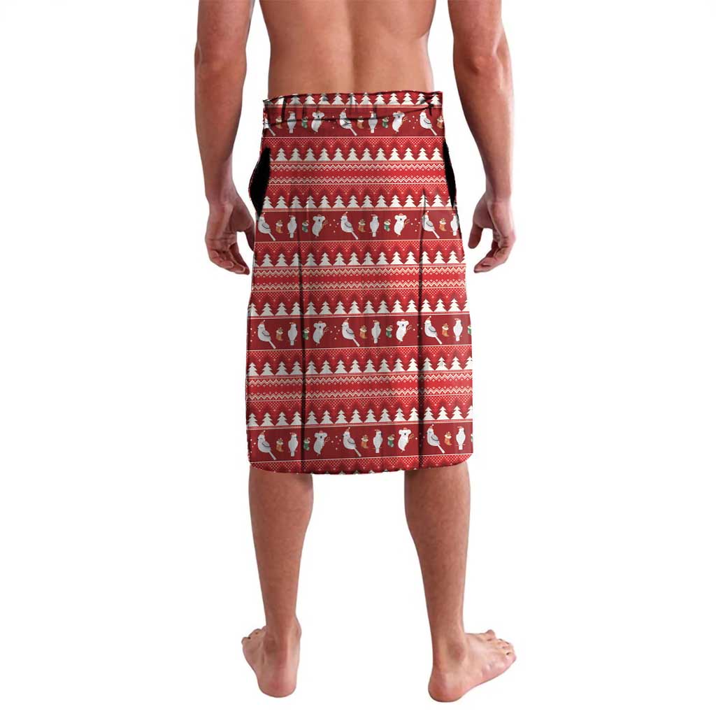 Aussie Kookaburra Lavalava Merry Christmas Red Style