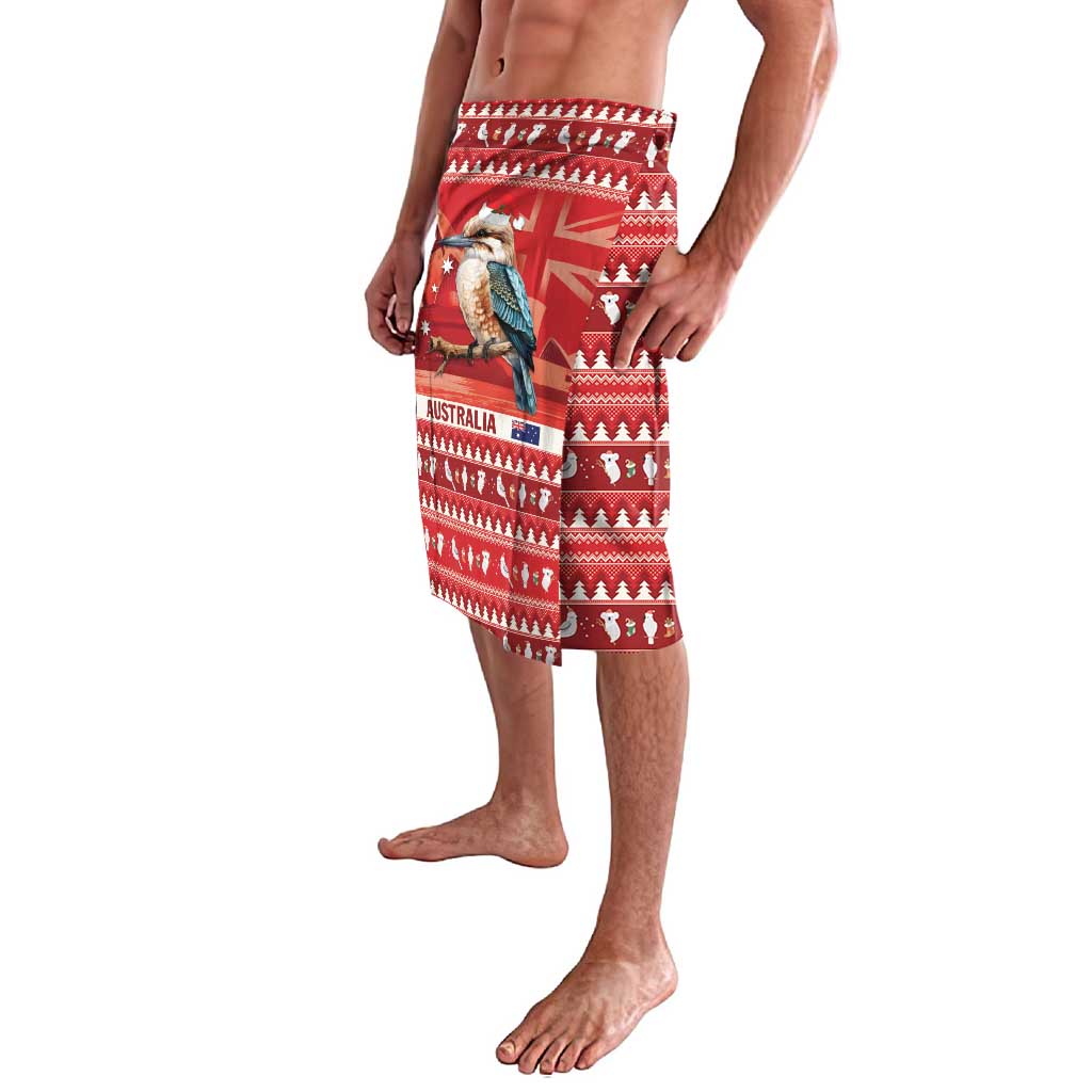 Aussie Kookaburra Lavalava Merry Christmas Red Style