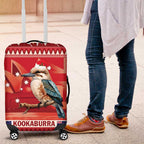 Aussie Kookaburra Luggage Cover Merry Christmas Red Style