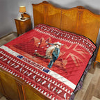 Aussie Kookaburra Quilt Merry Christmas Red Style