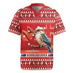 Aussie Kookaburra Rugby Jersey Merry Christmas Red Style