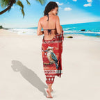 Aussie Kookaburra Sarong Merry Christmas Red Style