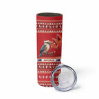 Aussie Kookaburra Skinny Tumbler Merry Christmas Red Style