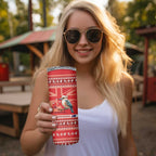Aussie Kookaburra Skinny Tumbler Merry Christmas Red Style