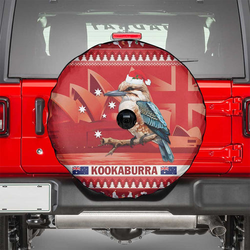Aussie Kookaburra Spare Tire Cover Merry Christmas Red Style
