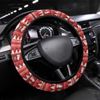 Aussie Kookaburra Steering Wheel Cover Merry Christmas Red Style