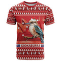 Aussie Kookaburra T Shirt Merry Christmas Red Style
