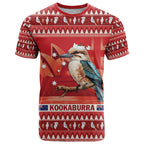 Aussie Kookaburra T Shirt Merry Christmas Red Style