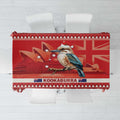 Aussie Kookaburra Tablecloth Merry Christmas Red Style