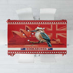 Aussie Kookaburra Tablecloth Merry Christmas Red Style