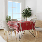 Aussie Kookaburra Tablecloth Merry Christmas Red Style