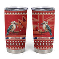 Aussie Kookaburra Tumbler Cup Merry Christmas Red Style