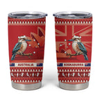 Aussie Kookaburra Tumbler Cup Merry Christmas Red Style