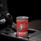 Aussie Kookaburra Tumbler Cup Merry Christmas Red Style