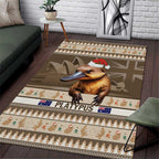 Aussie Platypus Area Rug Merry Christmas