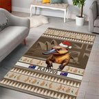 Aussie Platypus Area Rug Merry Christmas