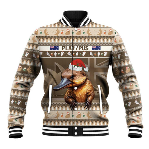 Aussie Platypus Baseball Jacket Merry Christmas
