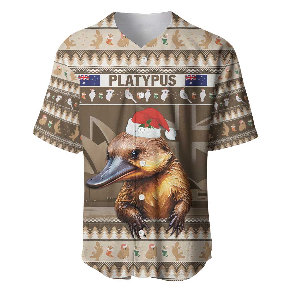 Aussie Platypus Baseball Jersey Merry Christmas