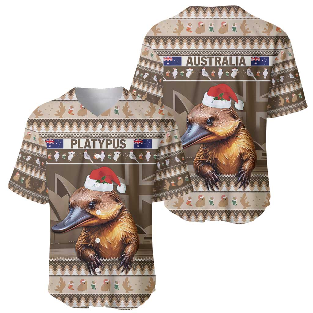 Aussie Platypus Baseball Jersey Merry Christmas