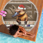 Aussie Platypus Beach Blanket Merry Christmas