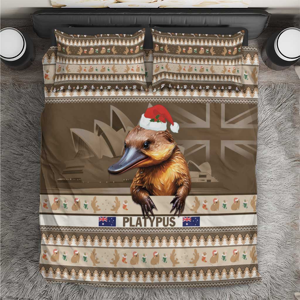 Aussie Platypus Bedding Set Merry Christmas