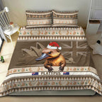 Aussie Platypus Bedding Set Merry Christmas