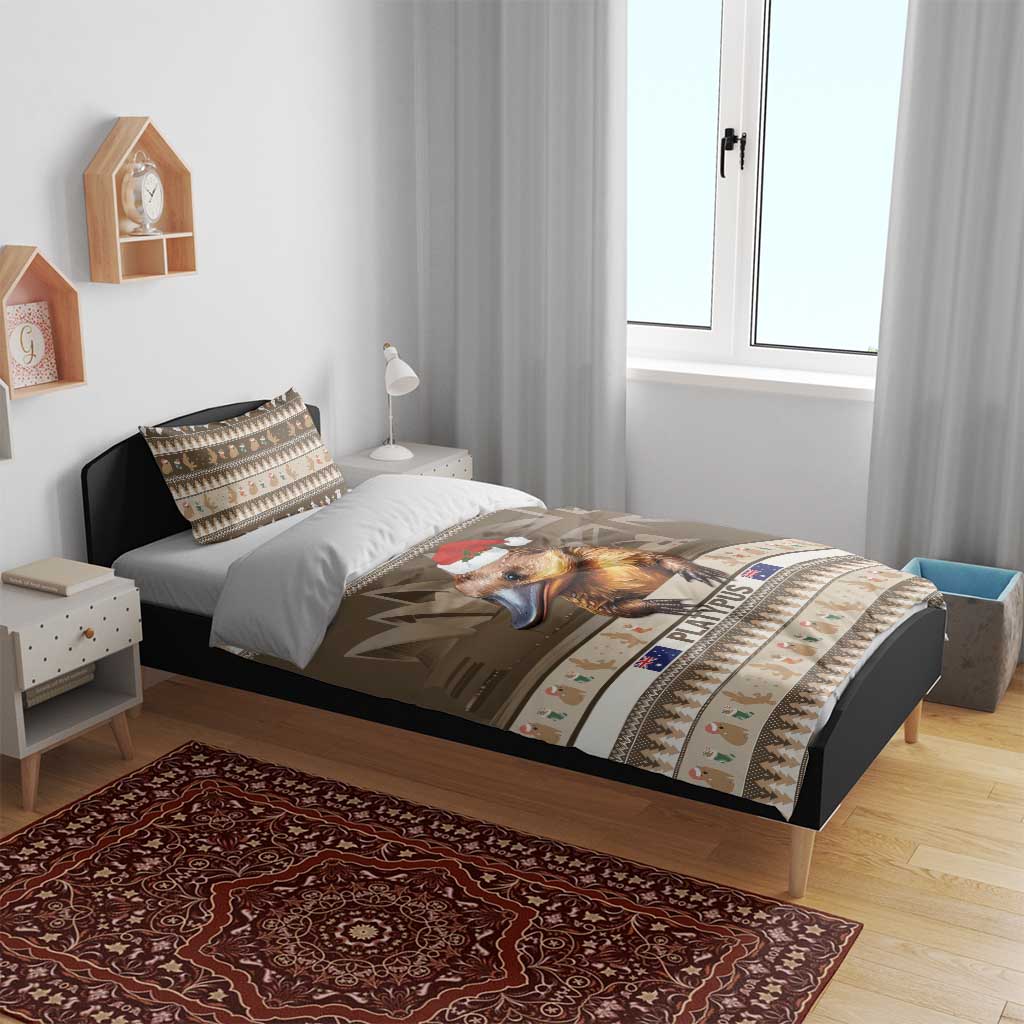 Aussie Platypus Bedding Set Merry Christmas