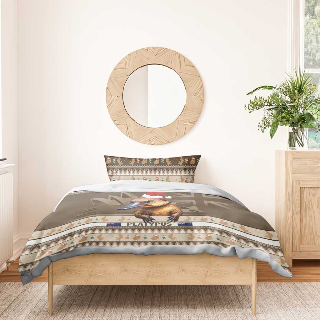 Aussie Platypus Bedding Set Merry Christmas