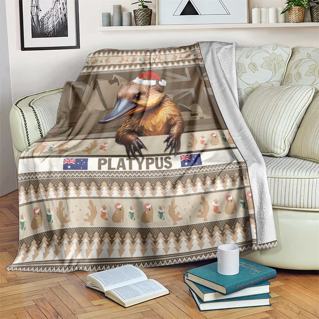 Aussie Platypus Blanket Merry Christmas