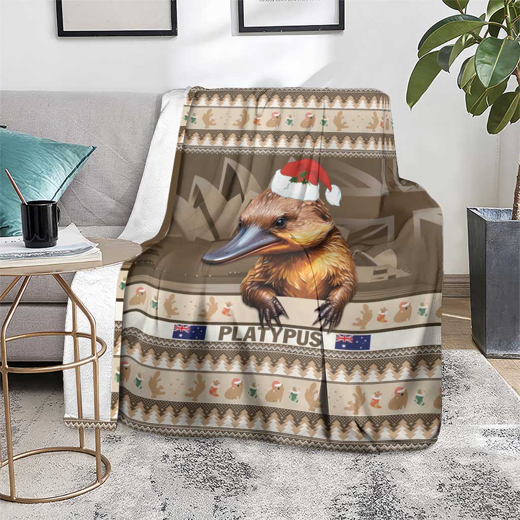 Aussie Platypus Blanket Merry Christmas