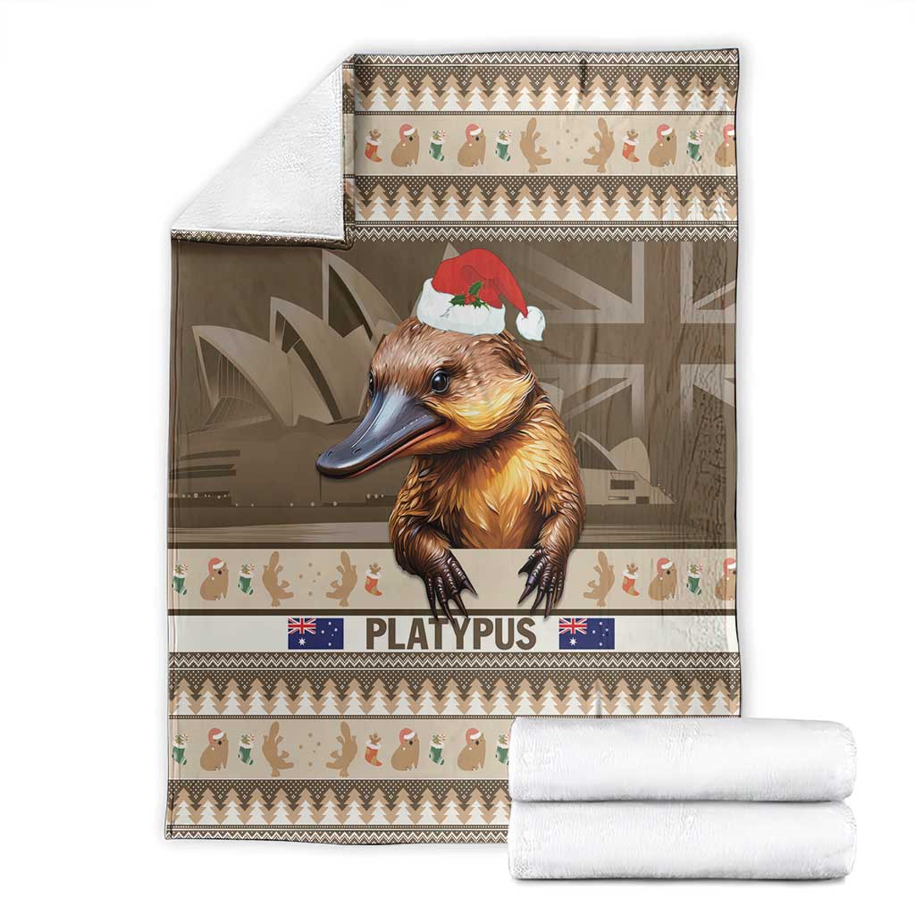 Aussie Platypus Blanket Merry Christmas
