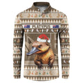 Aussie Platypus Button Sweatshirt Merry Christmas