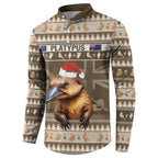 Aussie Platypus Button Sweatshirt Merry Christmas