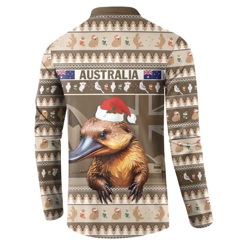 Aussie Platypus Button Sweatshirt Merry Christmas