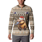Aussie Platypus Button Sweatshirt Merry Christmas