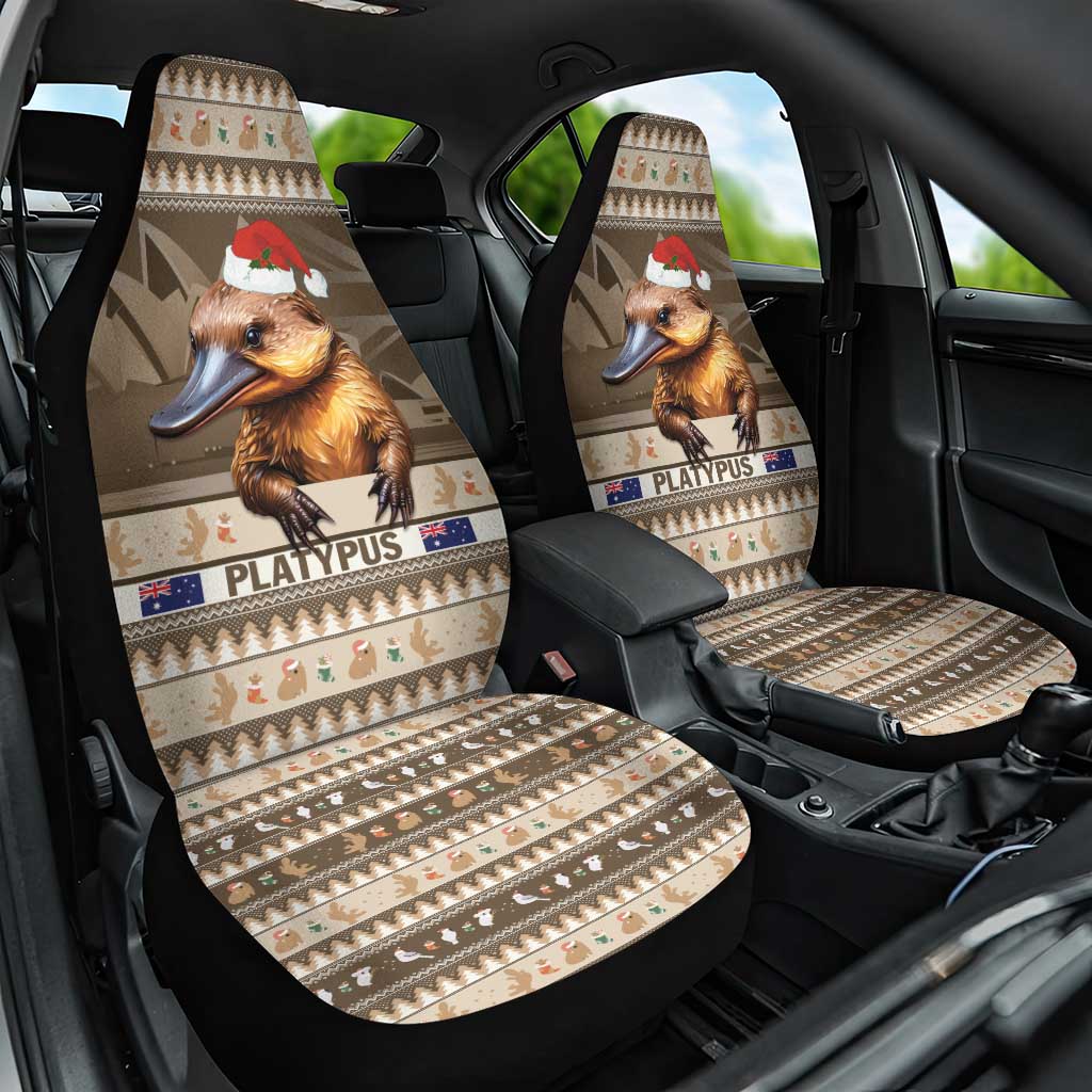 Aussie Platypus Car Seat Cover Merry Christmas