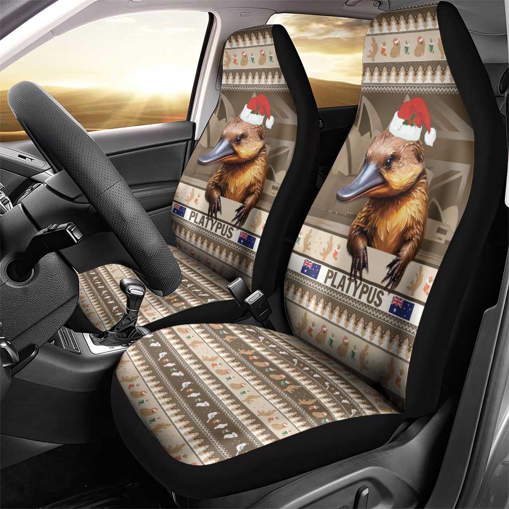 Aussie Platypus Car Seat Cover Merry Christmas