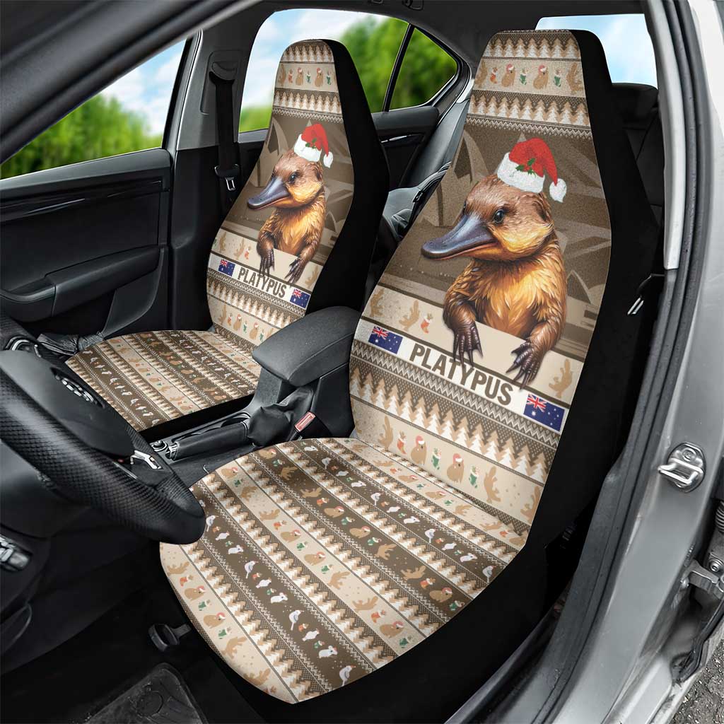 Aussie Platypus Car Seat Cover Merry Christmas